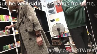 Exhibitionist wifetransparent dress public store-2