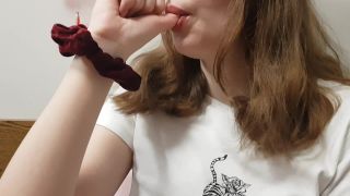 xxx clip 42  WetSchoolGirl – ASMR Wet Thumb Sucking, self sucking on teen-4