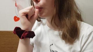 xxx clip 42  WetSchoolGirl – ASMR Wet Thumb Sucking, self sucking on teen-8