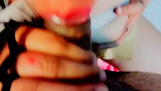 Blowjob Porn The cock-thirsty Bhabhi sucked the cock and squirted on her boobs.-8