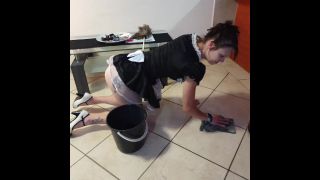 Dom & Whores Pussy Upskirt French Maid Get Pissed On And Cleans It - 1440p-5
