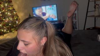 Christmas Blowjob  Cute PAWG Sensually Sucks A Big Black Cock.-2