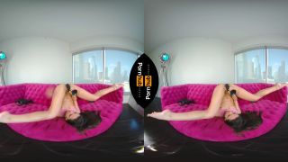 VR 180  Solo  Gamer Girl Milana Ricci Masturbating To VR Porn-9