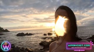 Amateur Amateur MILFs by Wifebucket - She gives head and rides cock against a beautiful sunset-8
