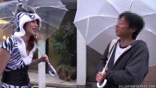 Awesome Ayu Sakurai nasty Asian milf gives handjob in public Video Online Public!-1
