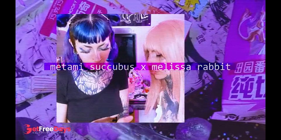 [GetFreeDays.com] egirls enjoy a sleepover riding big dildos .   .  .  MelissaRabbit x Metami Succubus Adult Film July 2023