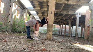Alex Space - Blowjob and Sex with Cum on Ass in the Middle of an Abandoned Building [1080p] - Teen-0