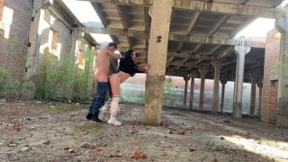 Alex Space - Blowjob and Sex with Cum on Ass in the Middle of an Abandoned Building [1080p] - Teen-5