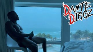 Dante Diggz - Morning BBC Alone Time During A Hurrricane On South Beach 1080P - Solo masturbation-4