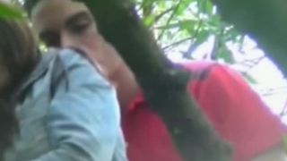 Teen couple spied fucking in public park-6