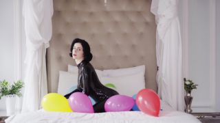 clip 29 Miss Ellie Mouse - Balloons and Latex ASMR | rubber | brunette girls porn squashing fetish-0