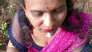Indian Marathi porn - Cum in mouth and doggy style position fuck in jungle-9