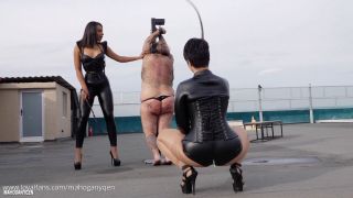2025 FemDom Scene: MahoganyQen & Alexandra Outdoors Whipping HD-4