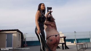 2025 FemDom Scene: MahoganyQen & Alexandra Outdoors Whipping HD-6