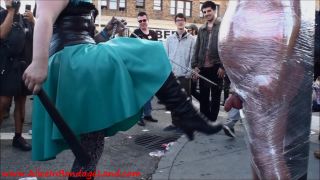 porn clip 32 Folsom Street Fair Public CBT - Lightpost FemDom Ballbusting Humiliation on bdsm porn femdom bi slave-5