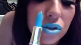 xxx video clip 7 Bratty Ivana - Blue Lipstick - humiliationss - fetish porn femdom hotwife cuckold interracial-5