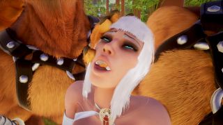 7170 Morning Sex  three Huge Furries Fucked a Blonde Droid in...-7