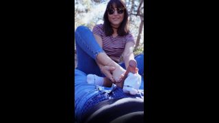 SockjobFootjob On A Public Hiking Trail  Ava Brooke-5