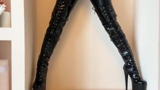 MylatexbabyOlga Tarletskaya Full Latex Outfit with Corset & HighHeel Boots-6