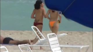 Hot topless girls at the  beach-4