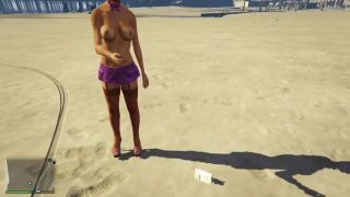 GTAHub - GTA 5: Amanda De Santa Naked Dance for Stripper on Beach Erotic Sensual Performance-7