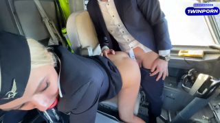 Alexa Bunny Newbee Flight Attendant Fuck With Both Pilots Right In The Cockpit (Teen)-5