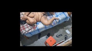 Horny BBW girl masturbating with dildo on the bed - Masturbation-8