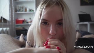 [Amateur] Big Eyed Blonde Gives Incredible Sloppy Blowjob - MiraDavid-6