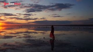 Walk on Red Sunset of Elton Salt Lake-0