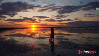 Walk on Red Sunset of Elton Salt Lake-1