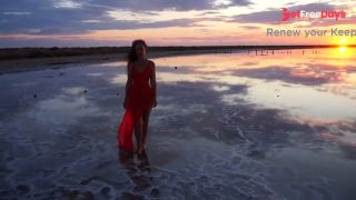 Walk on Red Sunset of Elton Salt Lake-8