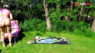 I try my Playboy Bikinni on my garden TRY ON and BACKSTAGE 216 free version-0