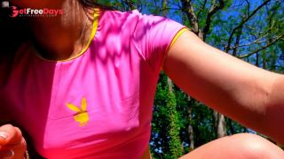 I try my Playboy Bikinni on my garden TRY ON and BACKSTAGE 216 free version-5