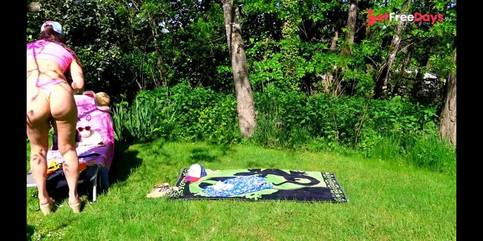 I try my Playboy Bikinni on my garden TRY ON and BACKSTAGE 216 free version
