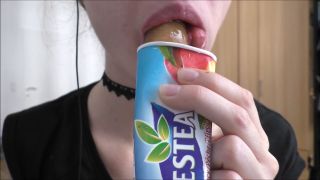 Peas and Pies 20180812 - ICE TEA CALIPPO ~ Intense Licking & Mouth Sounds-7