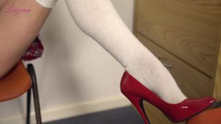 adult xxx video 42 LingerieTales - Leah | uniform | high heels porn blonde couple sex-3