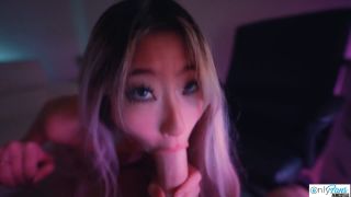 Aeries Steele - SEXY Asian Teen Raya Massages My Cock With Her Throat! 1080P - Huge cock-5