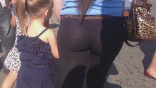 Milf s pink thong visible in public place public -2