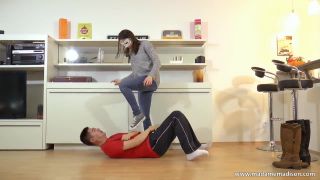 Bare foot trampling – Trampled in Sneakers and Boots - brutal stomping - lesbian femdom snapchat-0