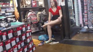 TrinityMay33 aka Trinity May in showing shoe salesmen public flashing on public -2