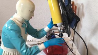 Rubber Electro Clinic - Elise Graves and Anna Rose - latex - medical clinic - electro - Stanley Jr. - gas mask - forced orgasms(Feet porn)-8