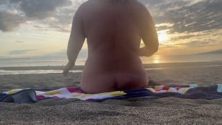 Tattooed Women Solo Beach fun-1
