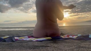 Tattooed Women Solo Beach fun-2