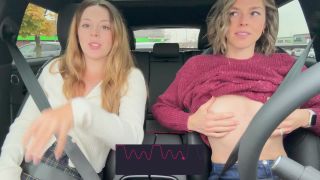 Serenity Cox And Nadia Foxx Take On Another Drive Thru With The LushS On Full Blast 1080p-5