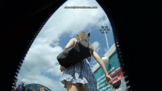 Upskirt caught with videocamera well hidden in the  bag-1