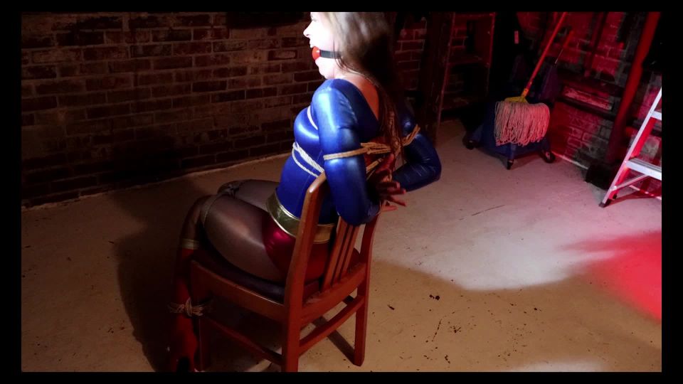 online clip 6 japanese bdsm Mr Big is Ultra Girl bound and gagged in his lair, bdsm porn on bdsm porn