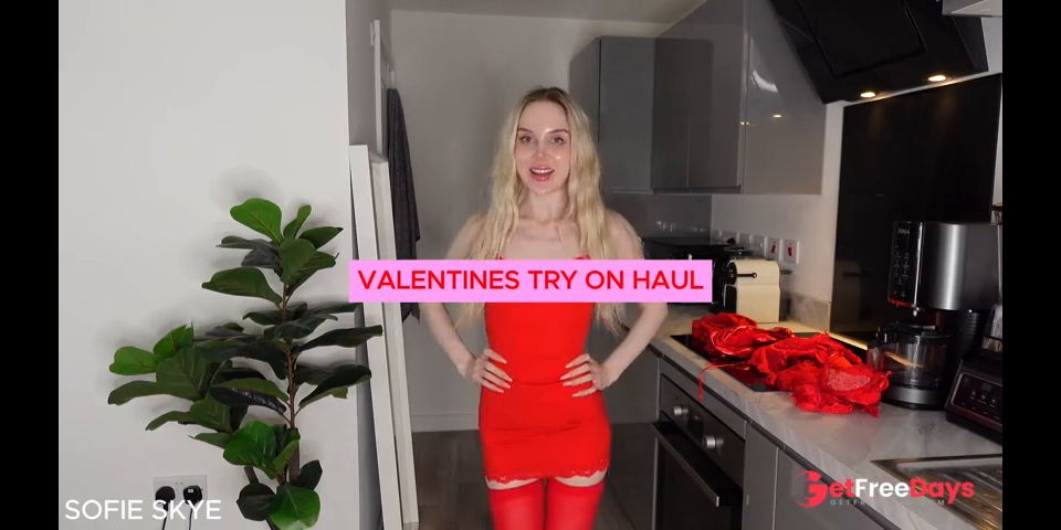 Valentines Try On Haul Turns Into Secret JOI - Sofie Skye - Full video available