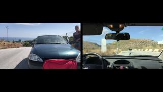 Ivy RosesRiding Dildo In Public Road On Car Hood-1