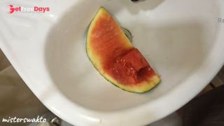 Fucking a watermelon-1