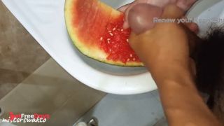 Fucking a watermelon-8